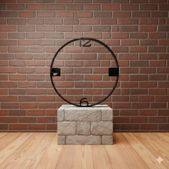 Obręcz stalowa pod zegar z cyframi LOFT